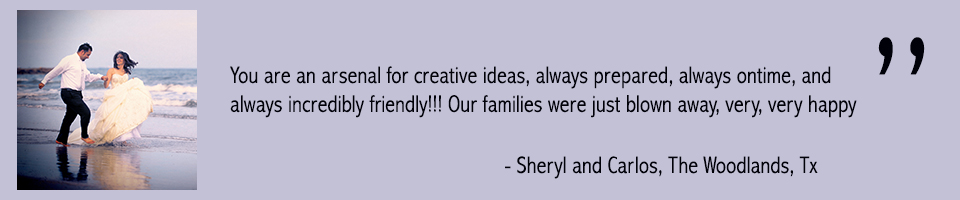 Testimonial about houston wedding photographer who photographed our wedding