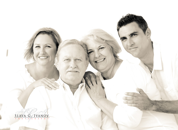 Family-photography-Galveston-Island heirloom photograph of two generations parents with their children
