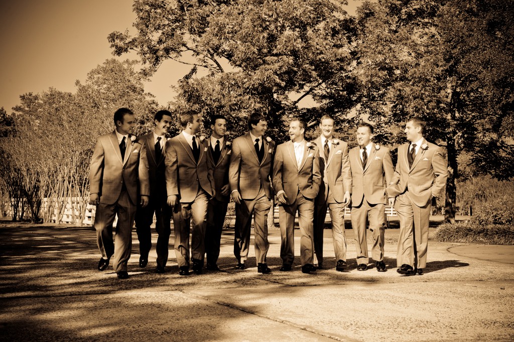 Groomsmen-Walking-Wedding Day